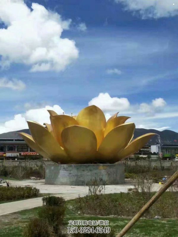 莲花雕塑 欧式步行街水莲花雕塑 大型花卉雕塑